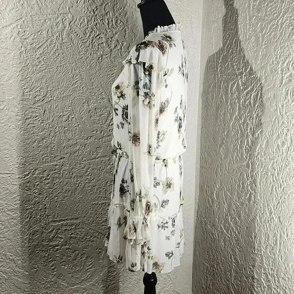 PAIGE Pomello Floral print Silk minidress in white multi - Picture 4 of 7